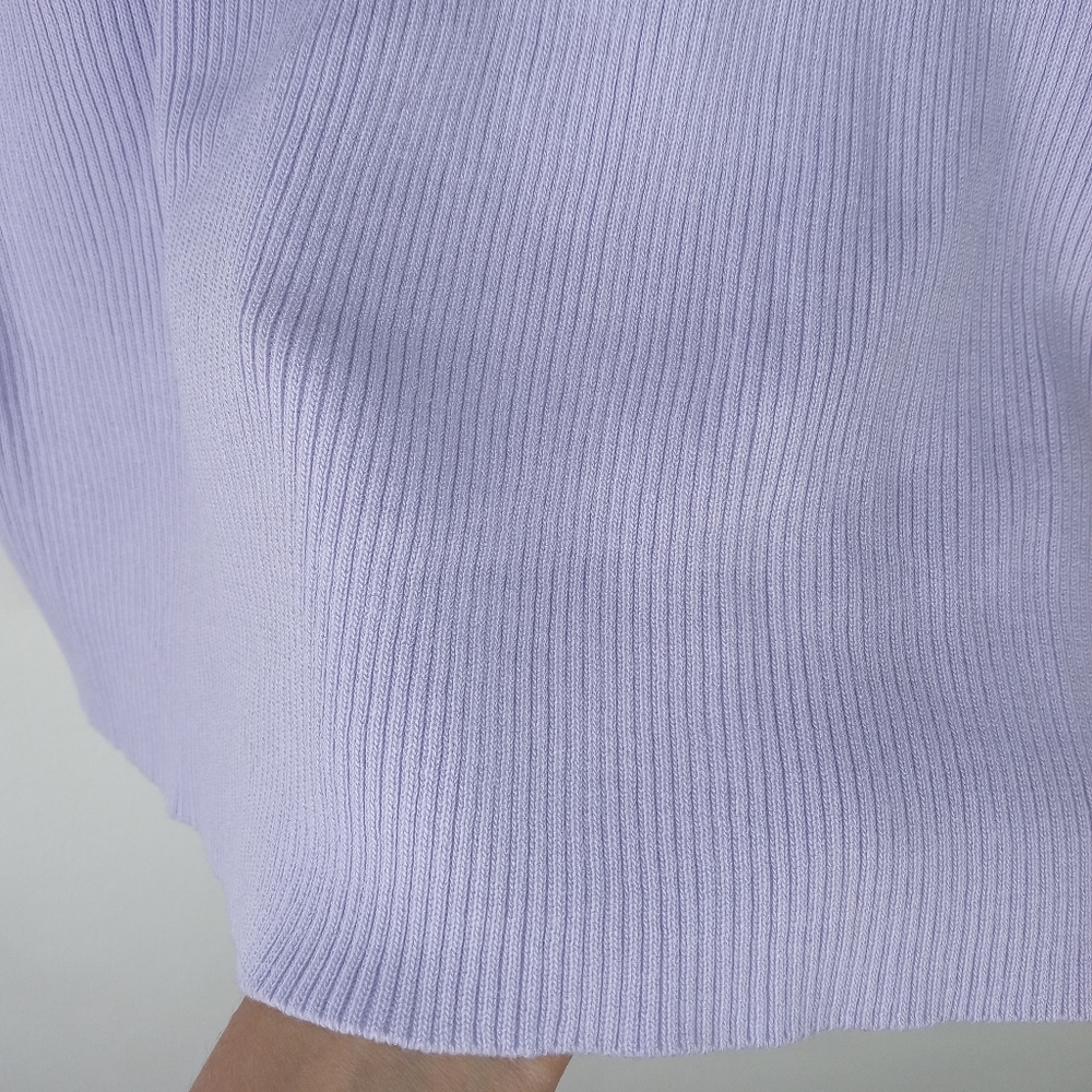 Nanette Lepore Jewelneck Ribbed Sweater Top Size L - Picture 5 of 14